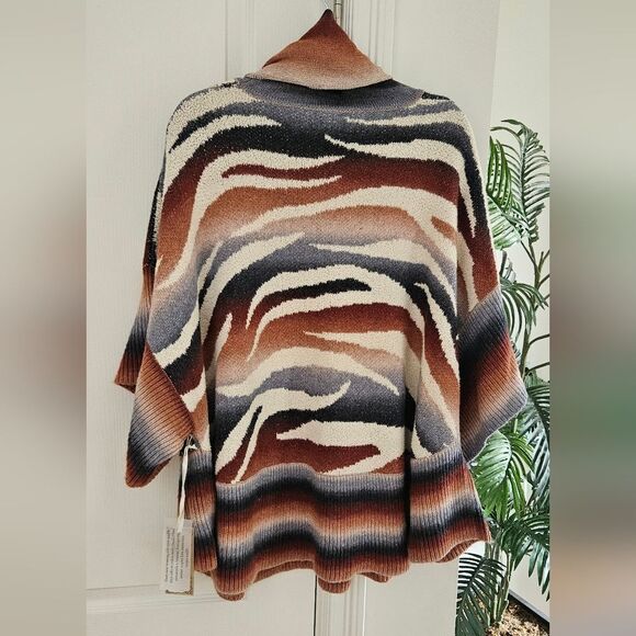 Sunset Sienna Striped Multicolor Women's Sweater - Picture 3 of 7